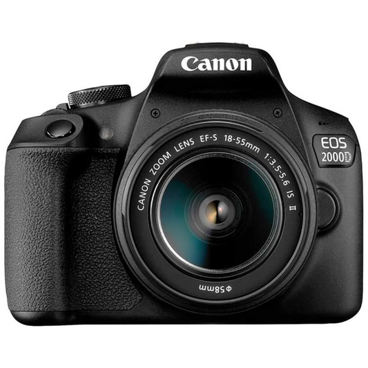 CANON EOS 2000D DSLR Camera and EF-S 18-55 mm f/3.5-5.6 is II Lens, Black