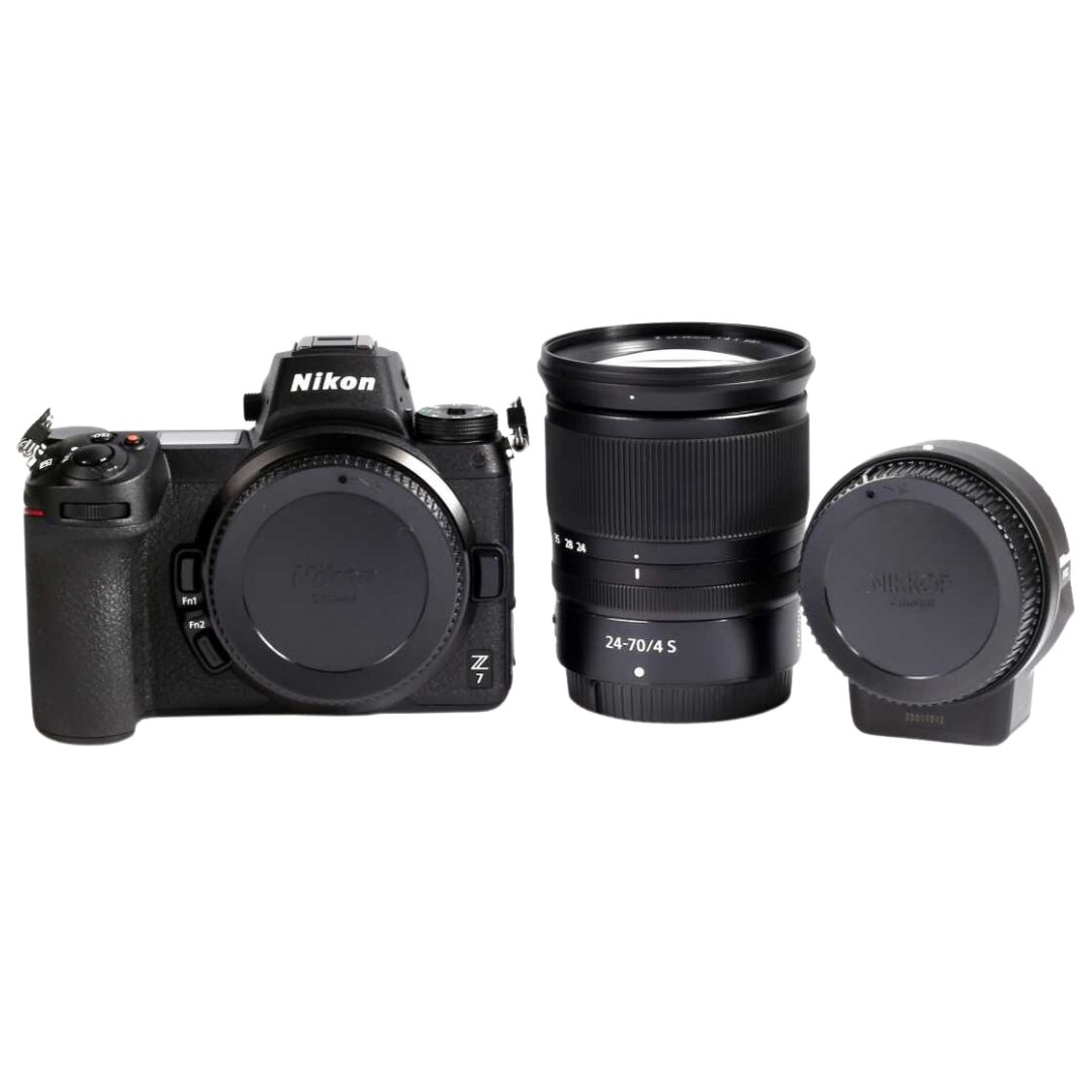 NIKON Z7 Mirrorless Digital Camera with 24-70mm Lens and FTZ adapter Kit