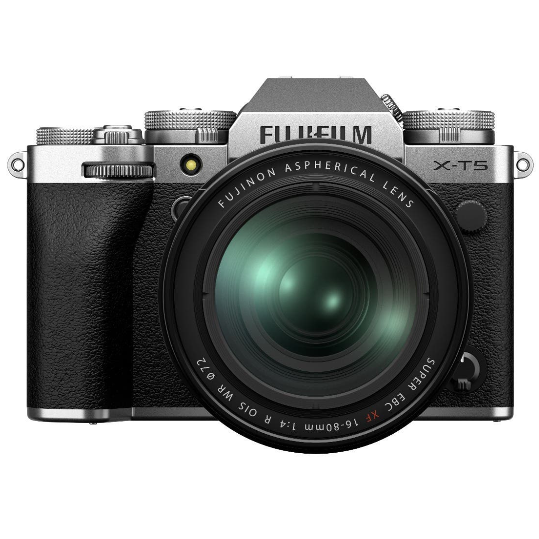 FUJIFILM X-T5 Mirrorless Camera with XF 16-80mm Lens Kit (Silver)