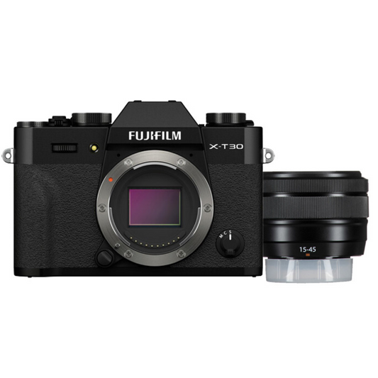 FUJIFILM X-T30 II Mirrorless Camera with XC 15-45mm OIS PZ Lens (Black)