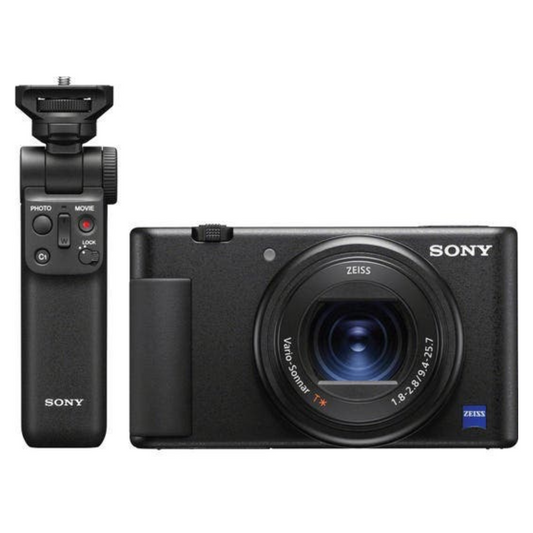 Sony ZV-1 Digital Vlog Camera with Bluetooth Grip (Black)