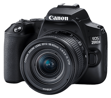 EOS 200D II DSLR camera with 18-55mm f/4-5.6 IS STM Lens Kit (Black)