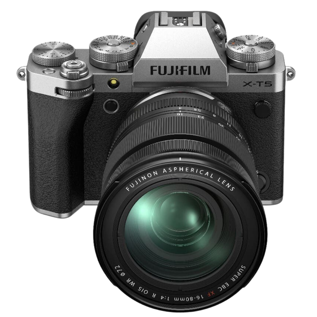 FUJIFILM X-T5 Mirrorless Camera with XF 16-80mm Lens Kit (Silver)