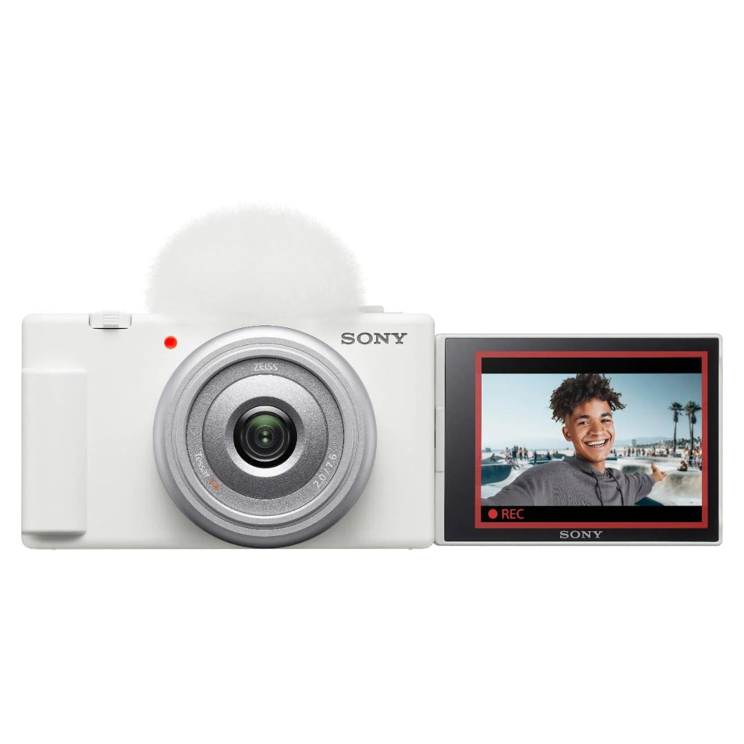Sony ZV1F Vlogging Camera 20mm Lens and Directional Mic (White)