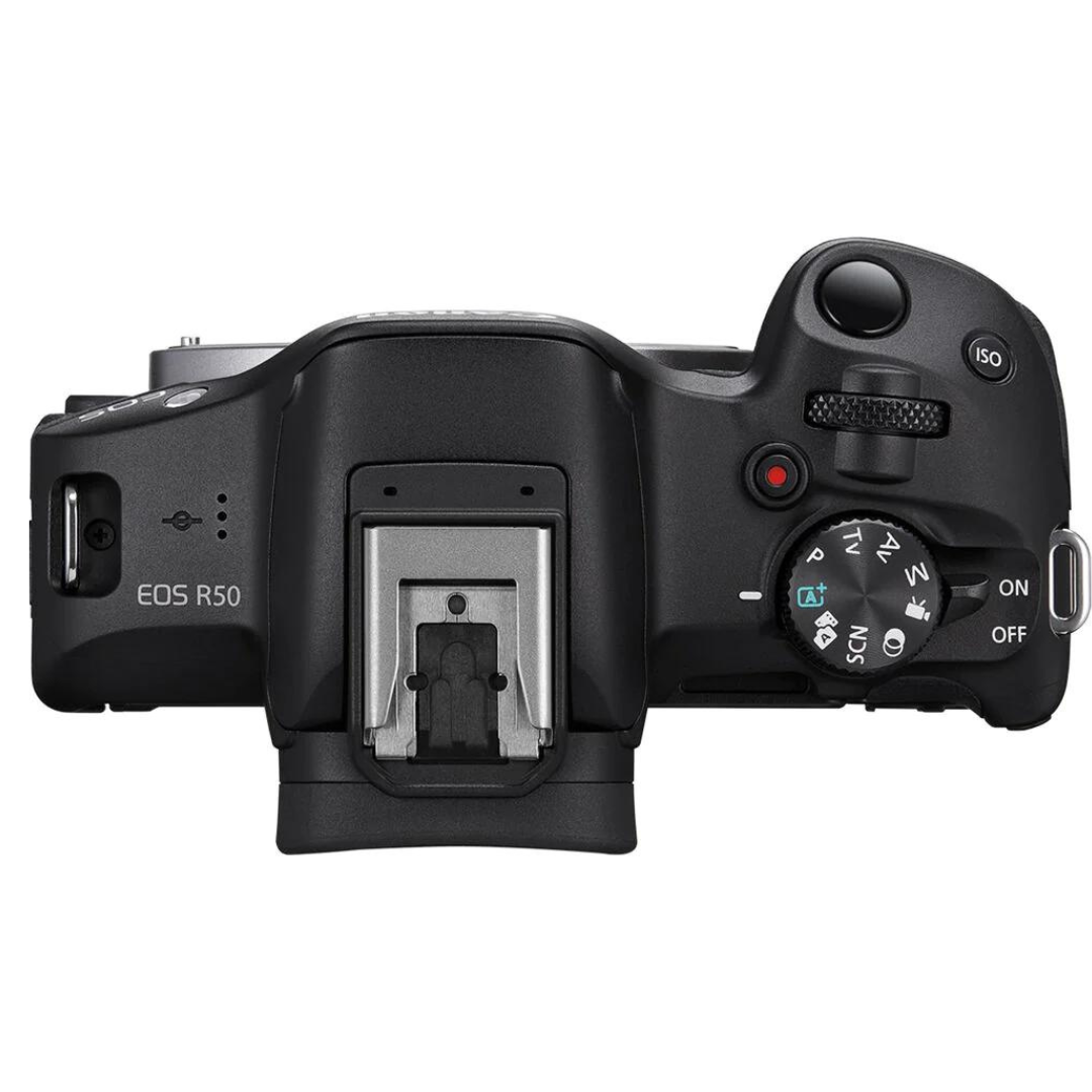 Canon EOS R50 Mirrorless Camera (Black, Body Only)