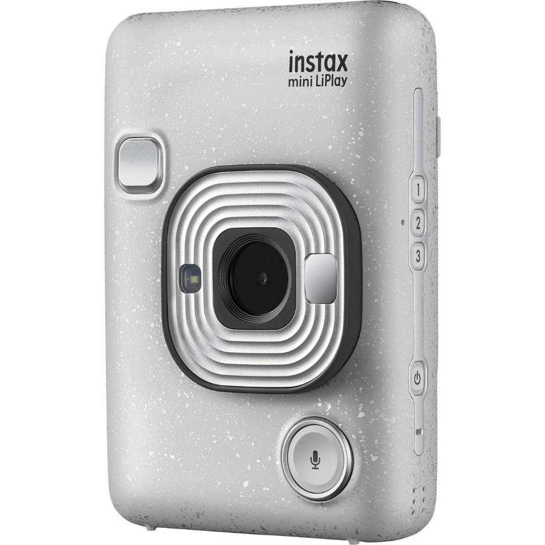 FUJIFILM instax Mini LiPlay Hybrid Instant Camera (Stone White)