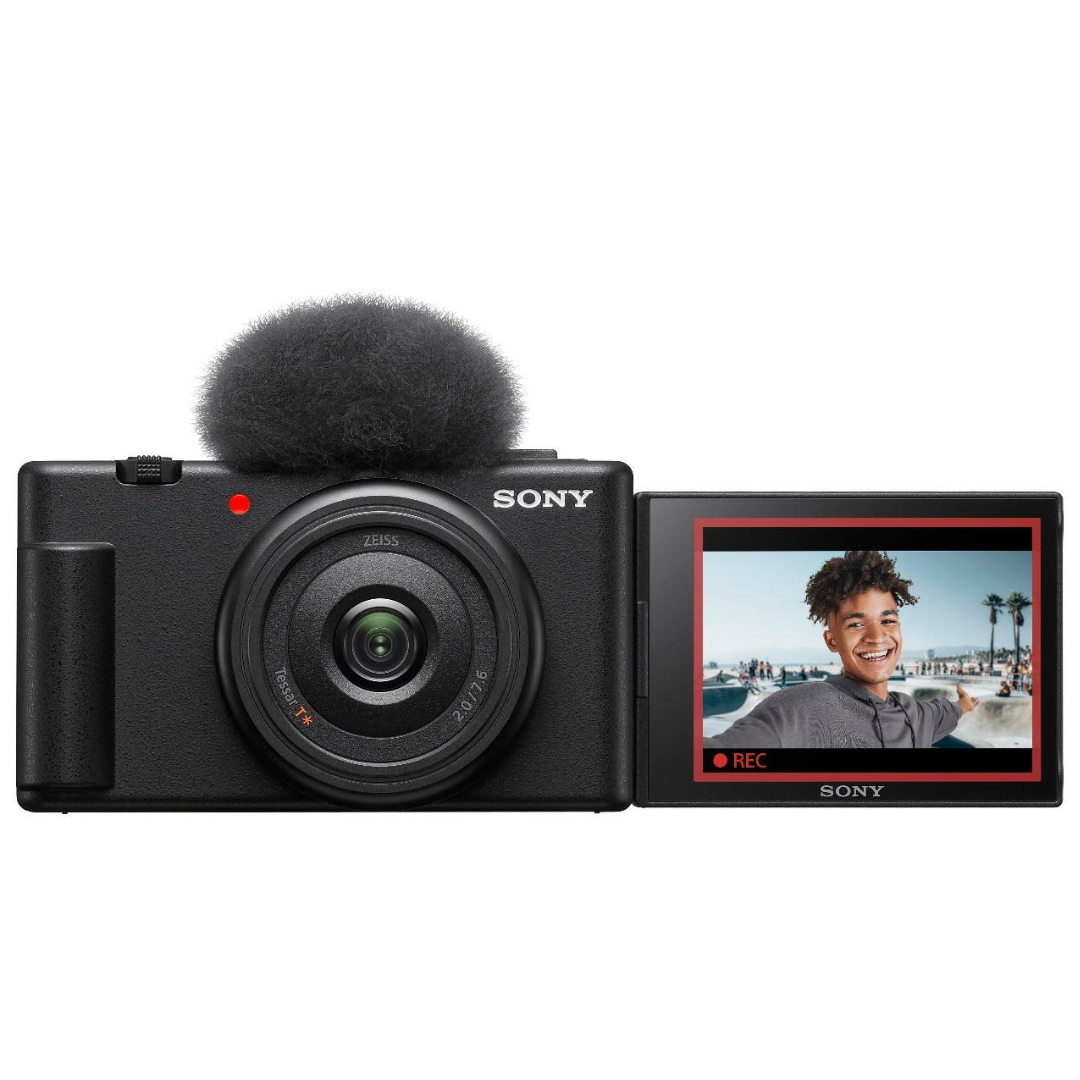 Sony ZV1F Vlogging Camera 20mm Lens and Directional Mic (Black)