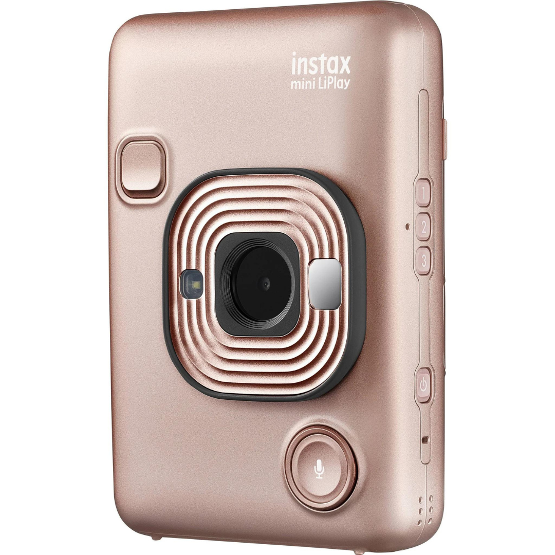 FUJIFILM instax Mini LiPlay Hybrid Instant Camera (Blush Gold)