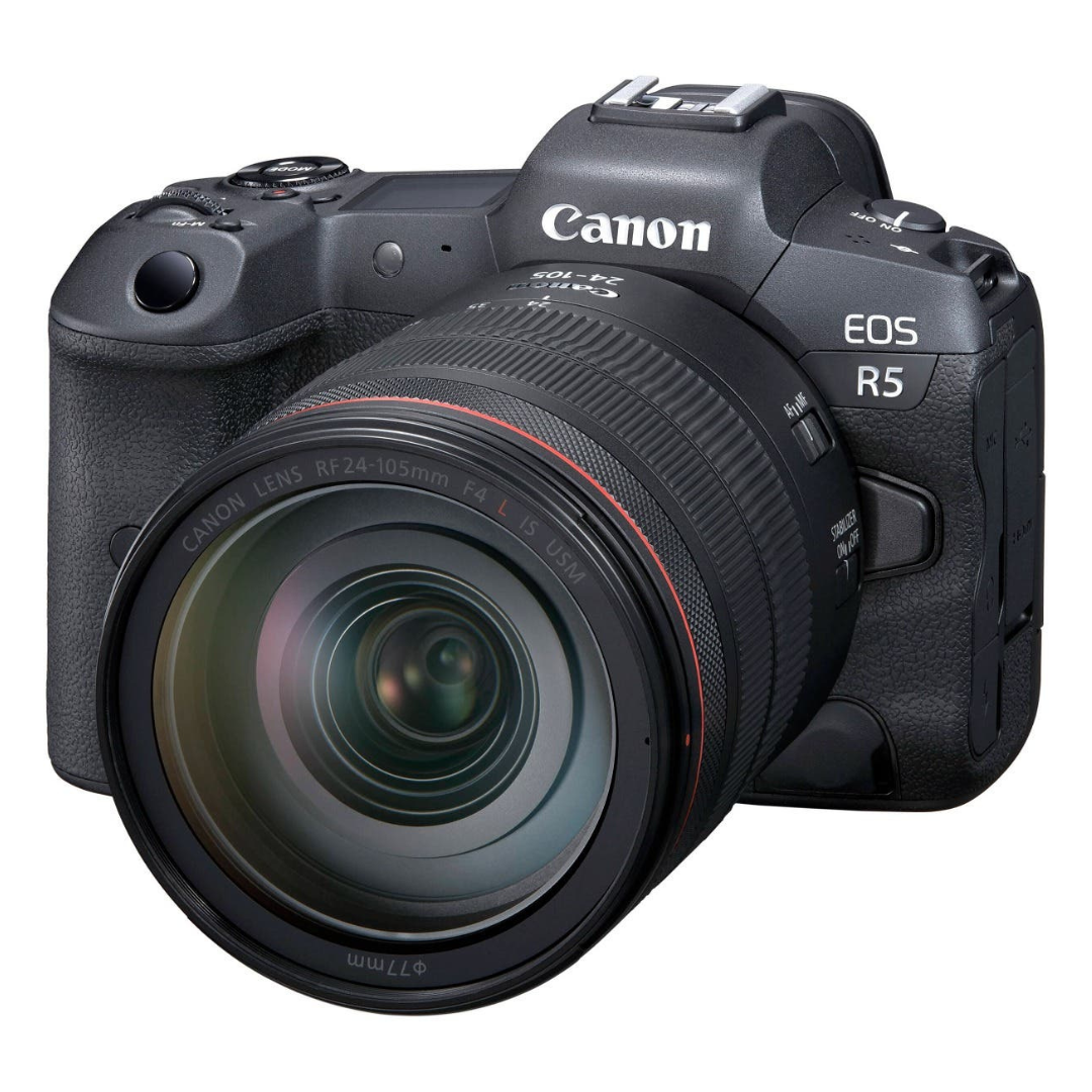 Canon EOS R5 Mirrorless Camera Body with RF 24-105m m f4L IS USM Lens