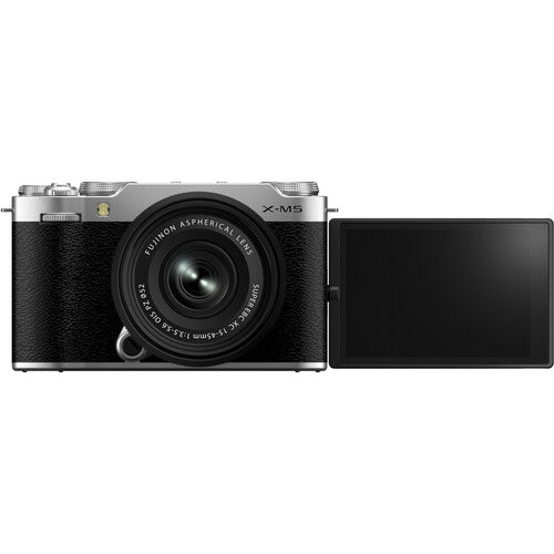 FUJIFILM X-M5 Mirrorless Camera with XC 15-45mm f/3.5-5.6 Lens (Silver)