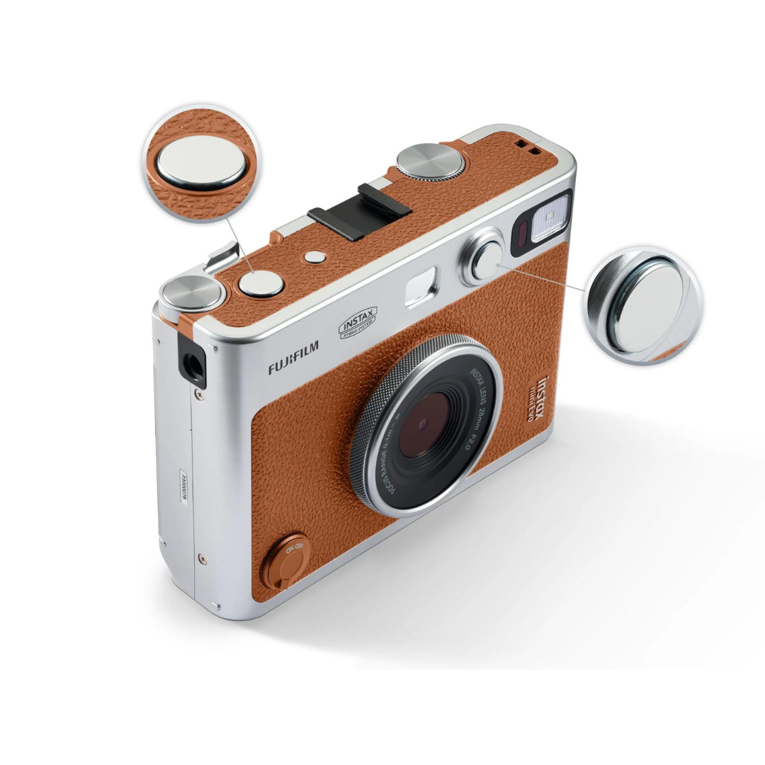 FUJIFILM Instax Mini Evo Instant Camera Brown